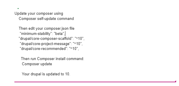 Check upgrade status module configuration